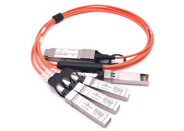 China 25,78 Gbps/CH 100G QSFP28 DAC zu Ausbruch-Kabel FCC-Bescheinigung 4x 25g Sfp28 Qsfp28 fournisseur