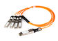 3.3v 140g Qsfp+ verweisen Befestigungs-Kabel auf aktives Lichtleiterkabel Om3 100m 4 Sfp Aoc fournisseur