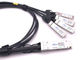 Soem 100g Qsfp28 Dac zu 4 10g Sfp+ verweisen Befestigungs-passives kupfernes Kabel fournisseur